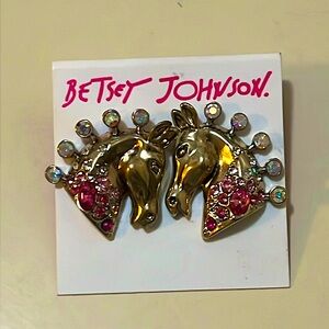 Betsey Johnson Horse Earrings